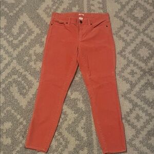 J. Crew Toothpick Corduroys- Oranges